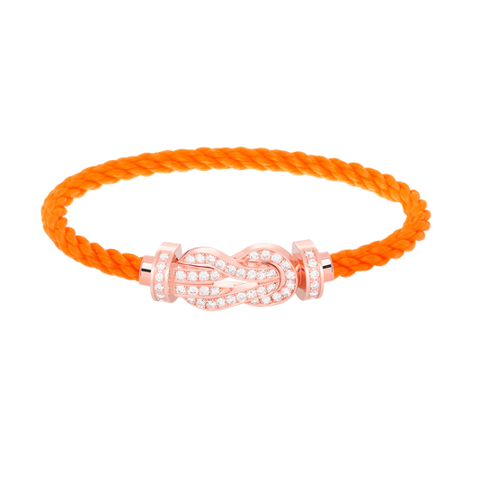 [Jewelicorn]CHANCE LARGE 8 FIGURE BUCKLE FULL DIAMOND BRACELET ROSE GOLD