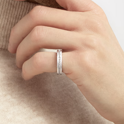 [Jewelicorn]ZERO 1 ONE-BAND PAVED DIAMONDS ON THE SPIRAL RING