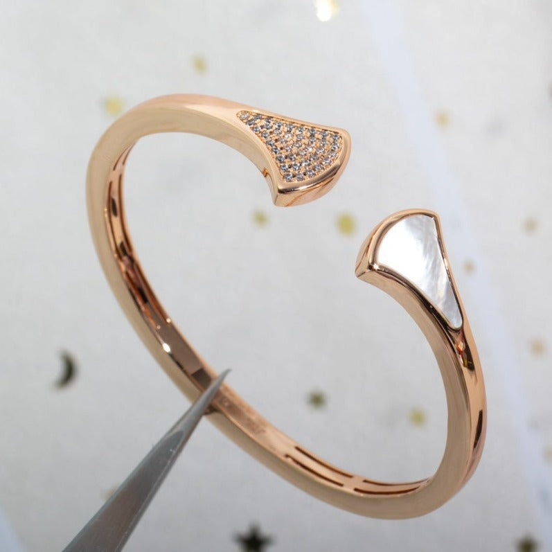 [Jewelicorn]DREAM BRACELET OPEN PINK GOLD MOP DIAMOND
