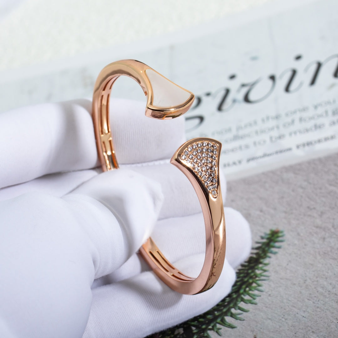 [Jewelicorn]DREAM BRACELET OPEN PINK GOLD MOP DIAMOND