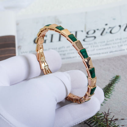 [Jewelicorn]SERPENTI BRACELET PINK GOLD MALACHITE