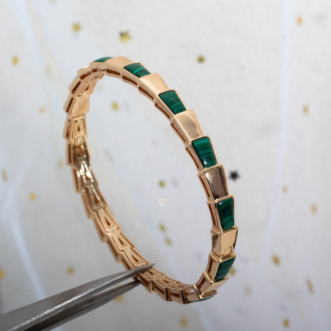 [Jewelicorn]SERPENTI BRACELET PINK GOLD MALACHITE