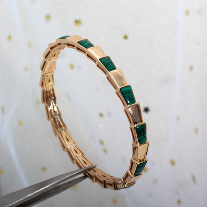 [Jewelicorn]SERPENTI BRACELET PINK GOLD MALACHITE