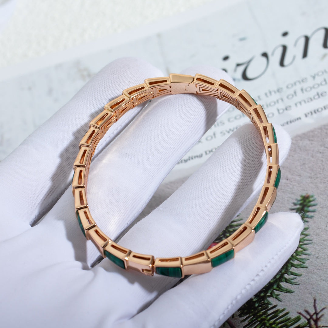 [Jewelicorn]SERPENTI BRACELET PINK GOLD MALACHITE
