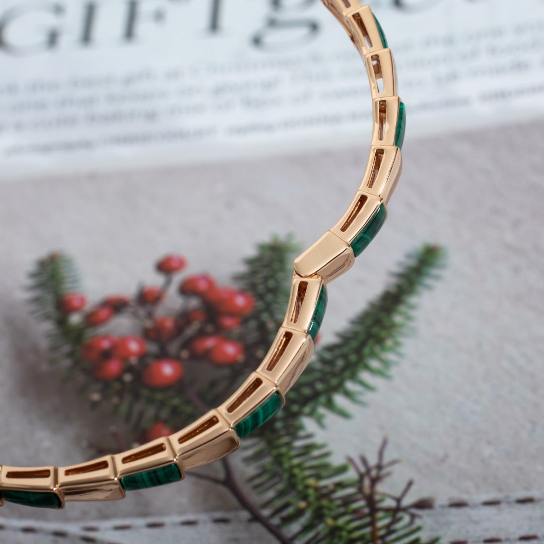 [Jewelicorn]SERPENTI BRACELET PINK GOLD MALACHITE