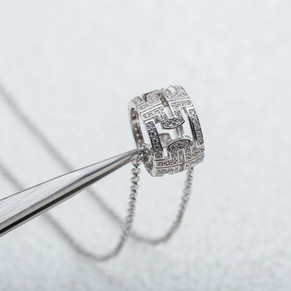 [Jewelicorn]PARENTESI NECKLACE SILVER DIAMOND