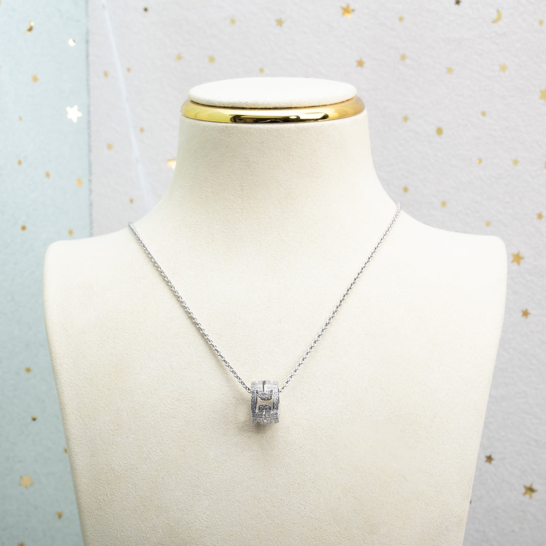 [Jewelicorn]PARENTESI NECKLACE SILVER DIAMOND