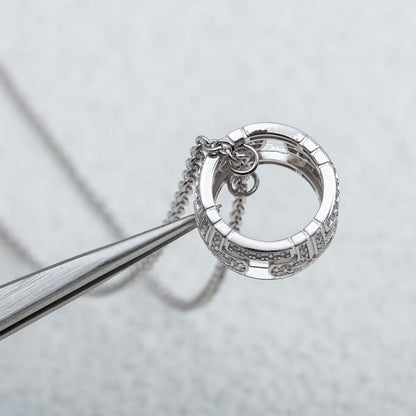 [Jewelicorn]PARENTESI NECKLACE SILVER DIAMOND