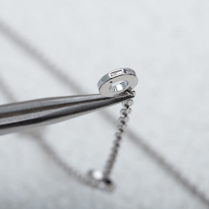 [Jewelicorn]PARENTESI NECKLACE SILVER DIAMOND