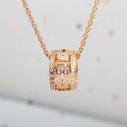 [Jewelicorn]PARENTESI NECKLACE PINK GOLD DIAMOND