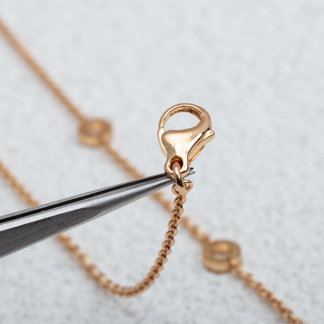 [Jewelicorn]PARENTESI NECKLACE PINK GOLD DIAMOND