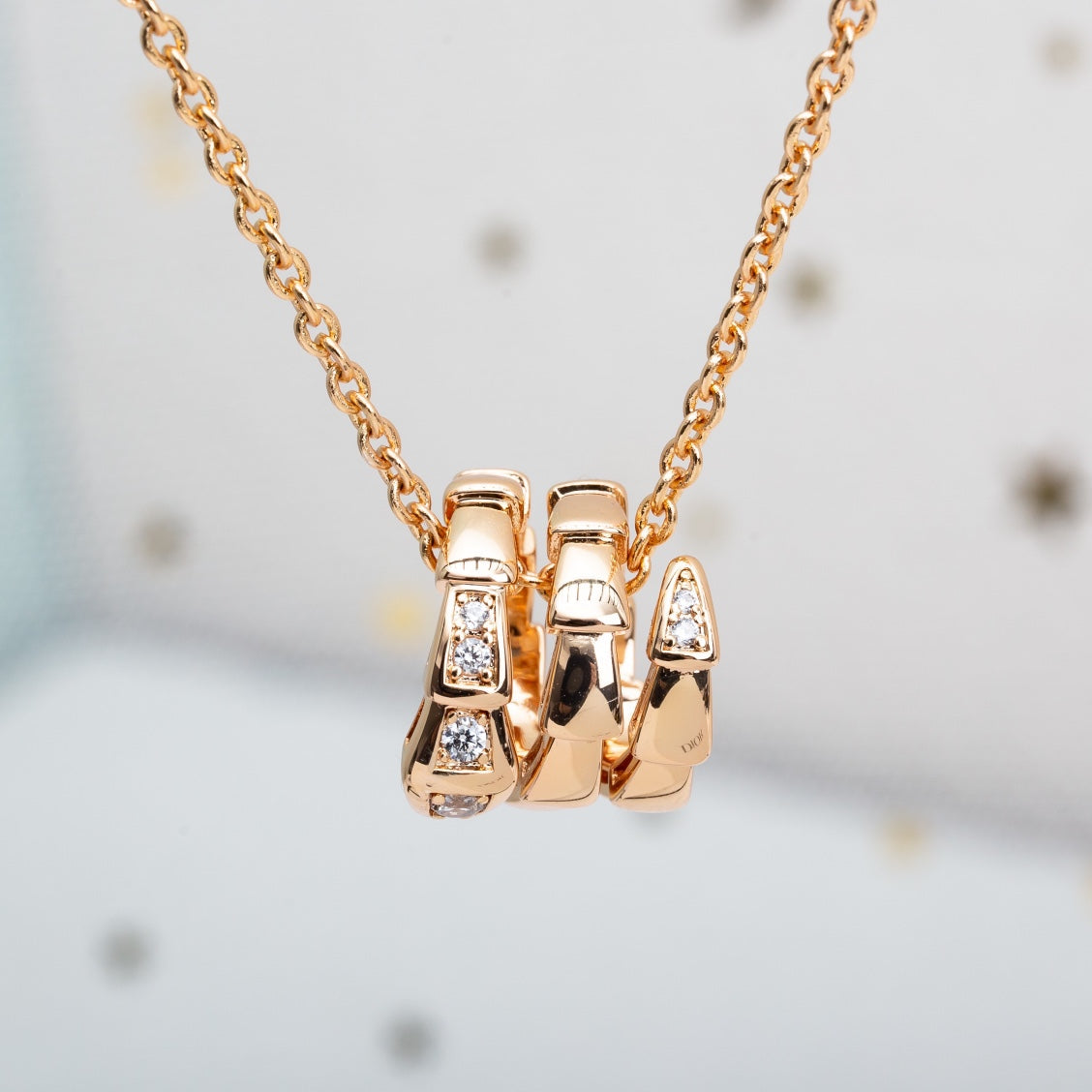 [Jewelicorn]SERPENTI PINK GOLD NECKLACE DIAMOND