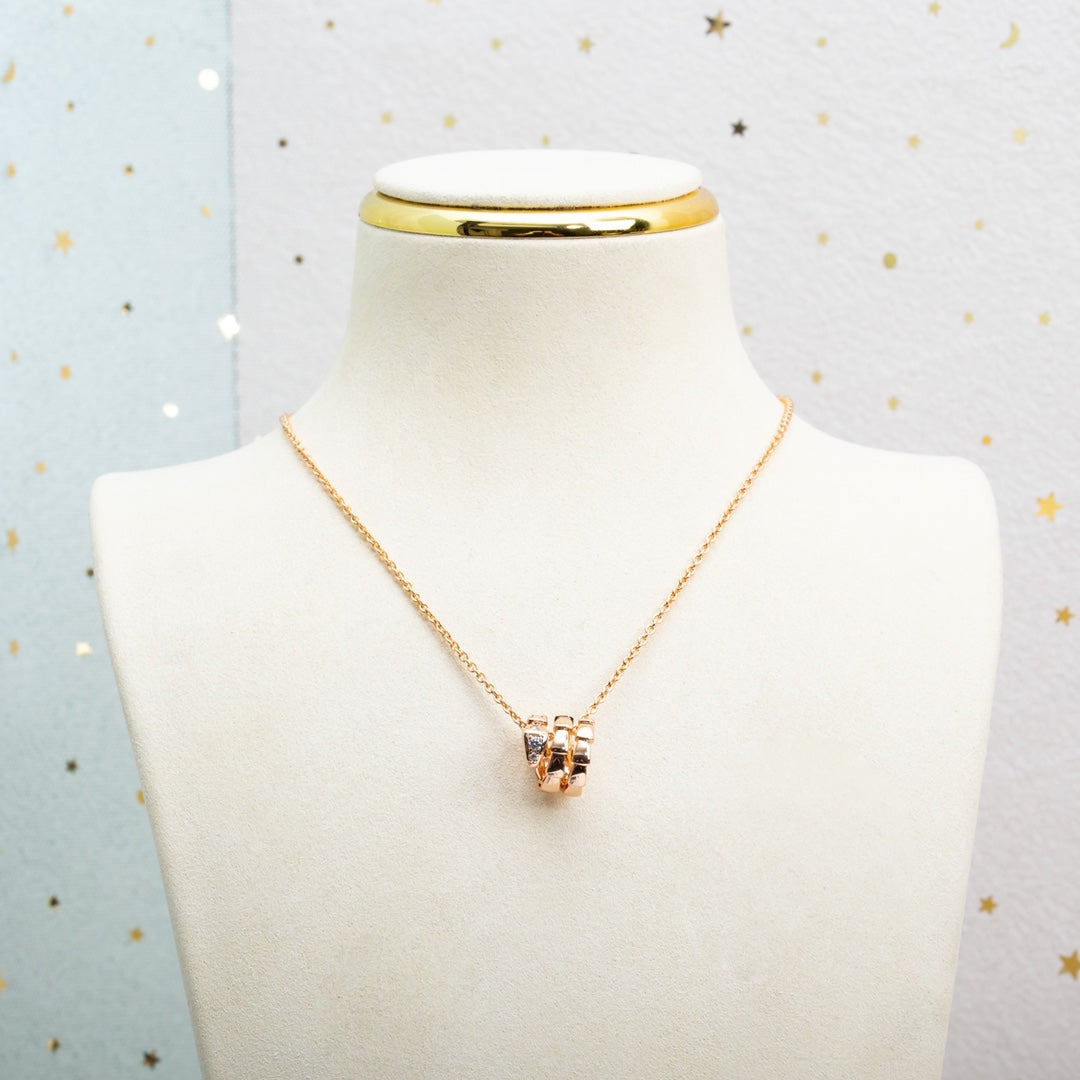 [Jewelicorn]SERPENTI PINK GOLD NECKLACE DIAMOND