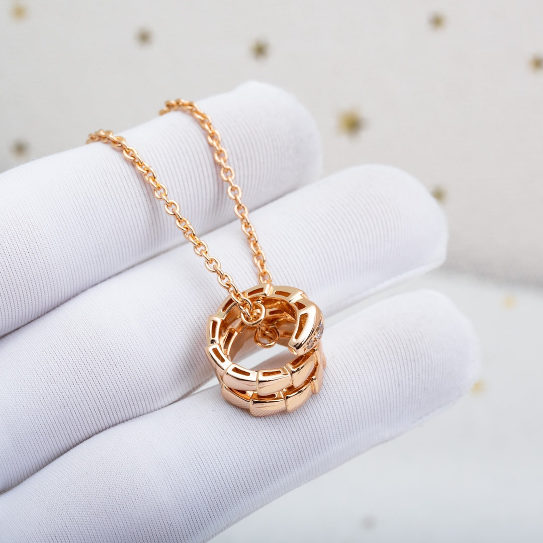 [Jewelicorn]SERPENTI PINK GOLD NECKLACE DIAMOND