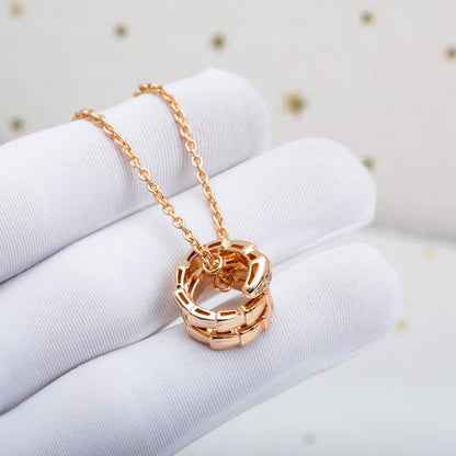 [Jewelicorn]SERPENTI PINK GOLD NECKLACE DIAMOND