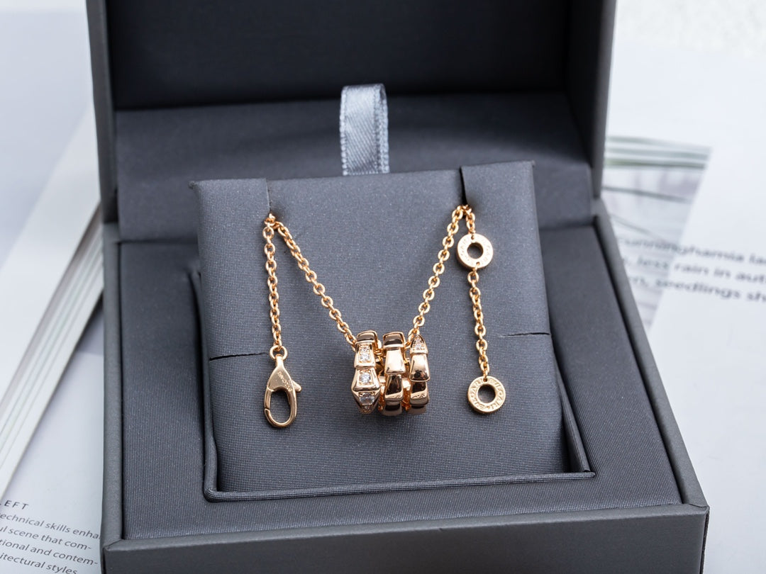 [Jewelicorn]SERPENTI PINK GOLD NECKLACE DIAMOND