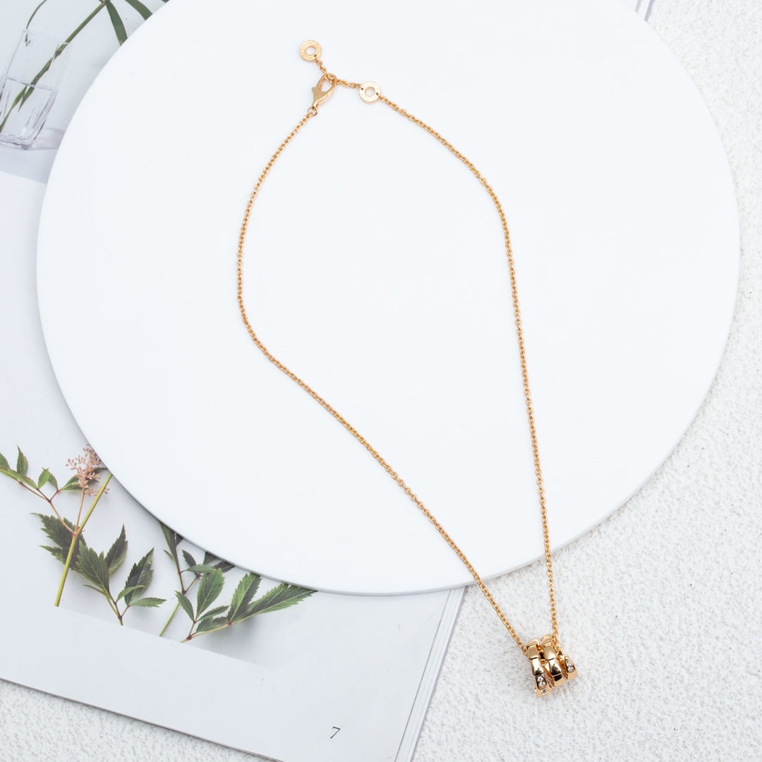 [Jewelicorn]SERPENTI PINK GOLD NECKLACE DIAMOND