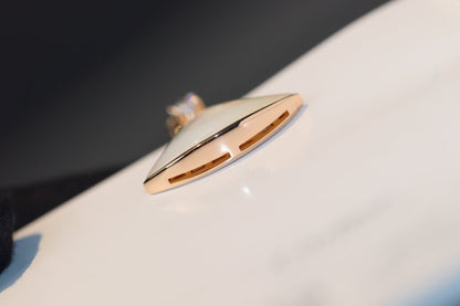 [Jewelicorn]DREAM NECKLACE WHITE MOP PINK GOLD 1 DIAMOND