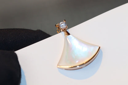 [Jewelicorn]DREAM NECKLACE WHITE MOP PINK GOLD 1 DIAMOND