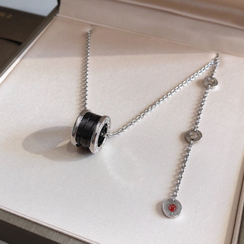 [Jewelicorn]ZERO 1 BLACK CERAMIC SILVER NECKLACE
