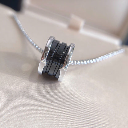 [Jewelicorn]ZERO 1 BLACK CERAMIC SILVER NECKLACE