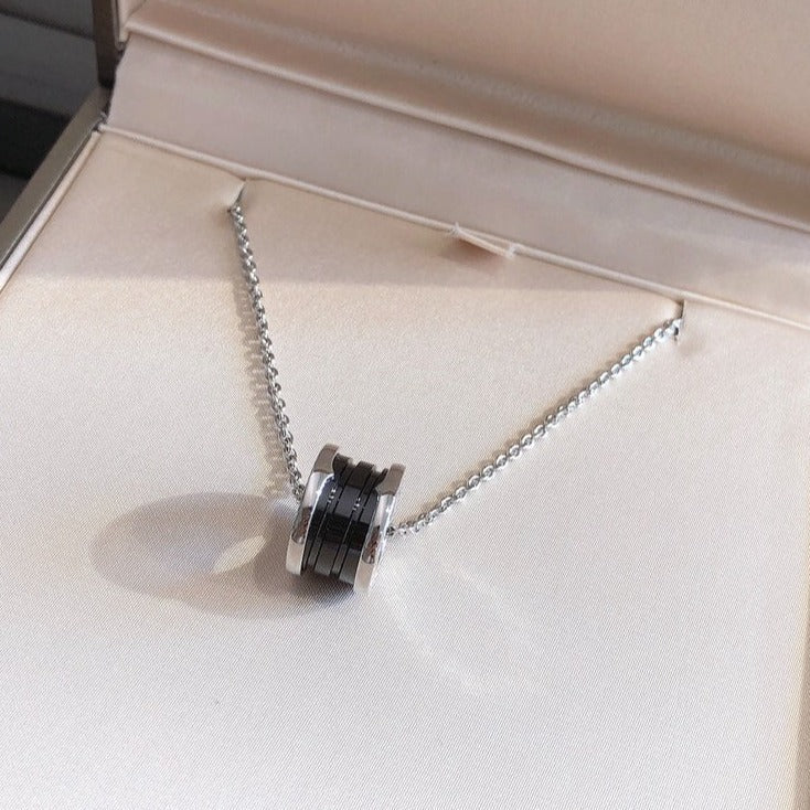 [Jewelicorn]ZERO 1 BLACK CERAMIC SILVER NECKLACE