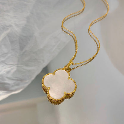 [Jewelicorn]CLOVER 25MM MOP LARGE PENDANT NECKLACE