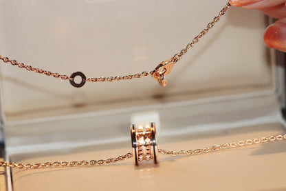 [Jewelicorn]ZERO 1 ROCK PEDANT PINK GOLD BLACK NECKLACE