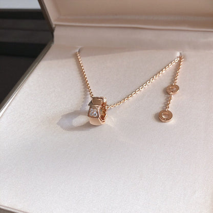 [Jewelicorn]SERPENTI PEDANT DIAMOND PINK GOLD NECKLACE