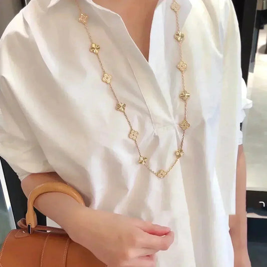 [Jewelicorn]CLOVER 20 MOTIFS LASER DIAMOND NECKLACE