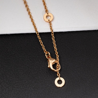 [Jewelicorn]ZERO 1 WHITE CERAMIC PINK GOLD DIAMOND NECKLACE