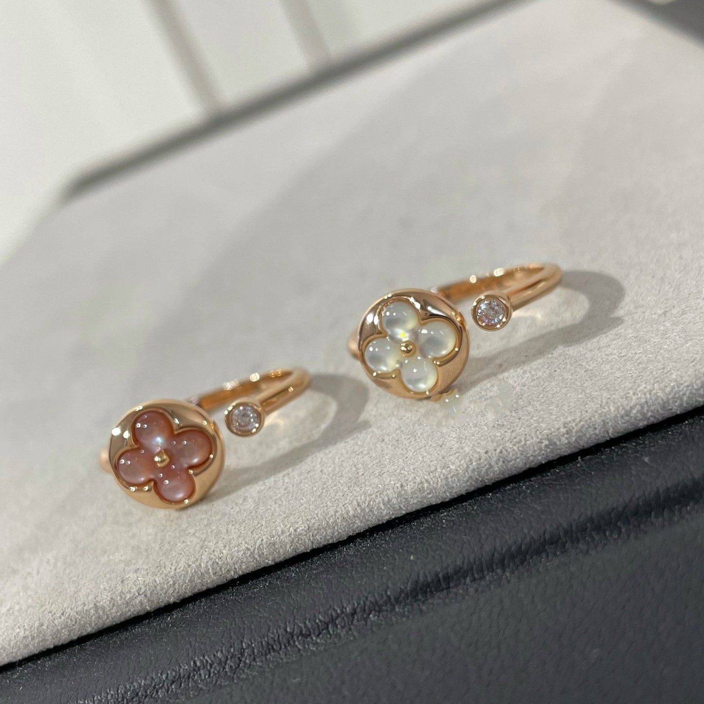[Jewelicorn]SUN 1 DIAMOND PINK MOP RING