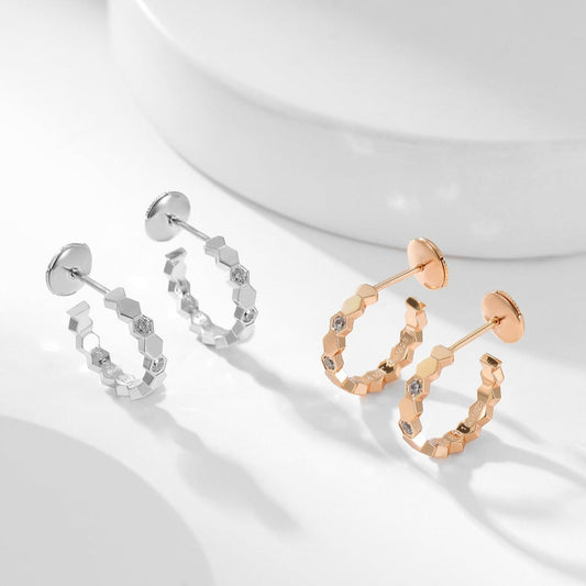 [Jewelicorn]BEE LOVE DIAMOND HOOP EARRINGS