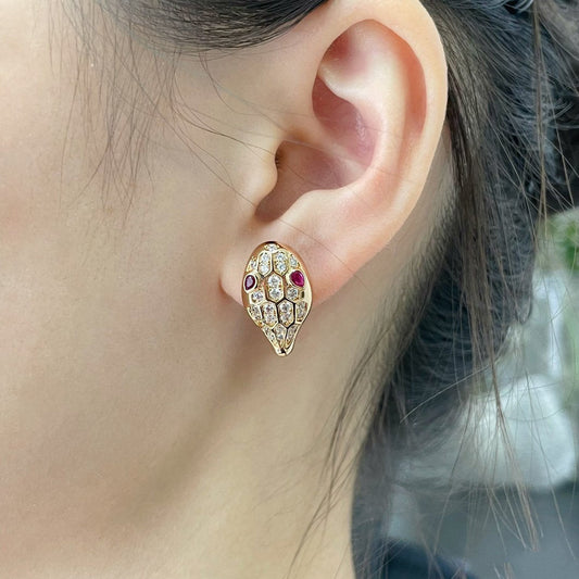 [Jewelicorn]SERPENT DIAMOND STUD EARRINGS