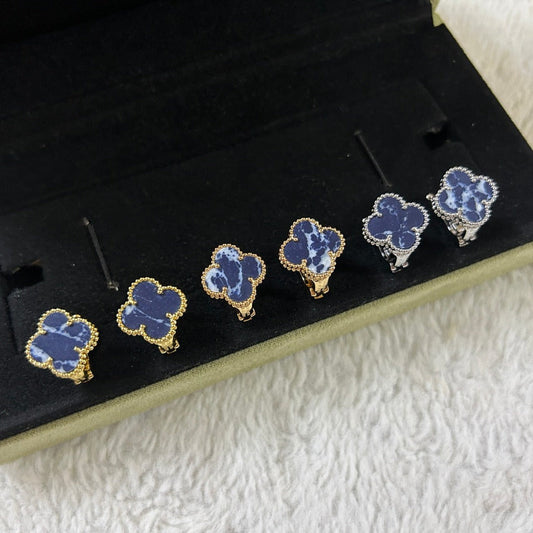 [Jewelicorn]CLOVER PIETERSITE MEDIUM STUD EARRINGS