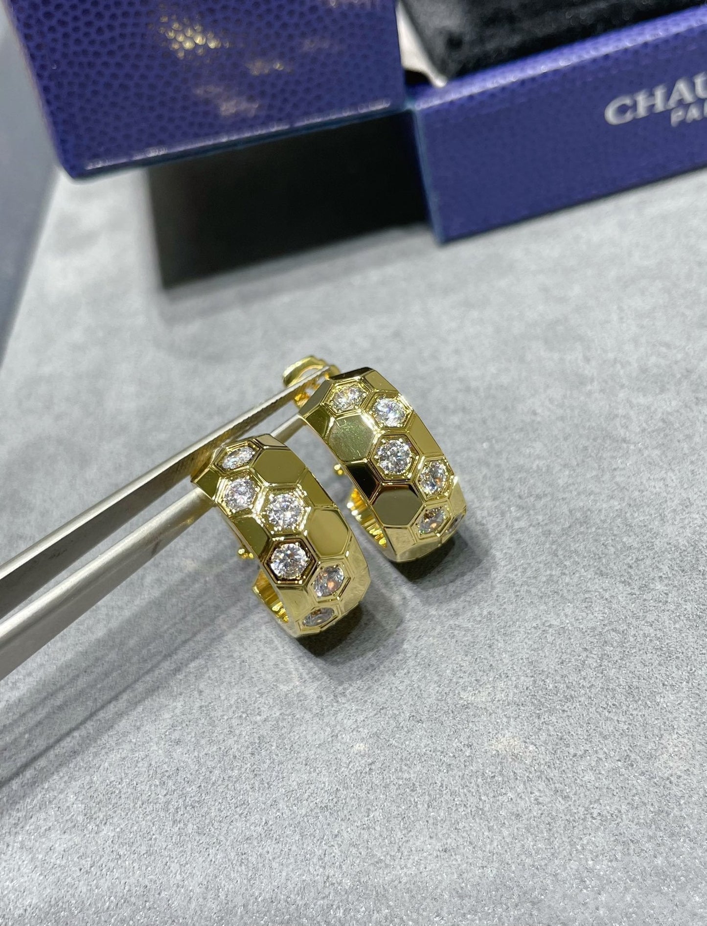 [Jewelicorn]BEE LOVE DIAMOND HOOP EARRINGS