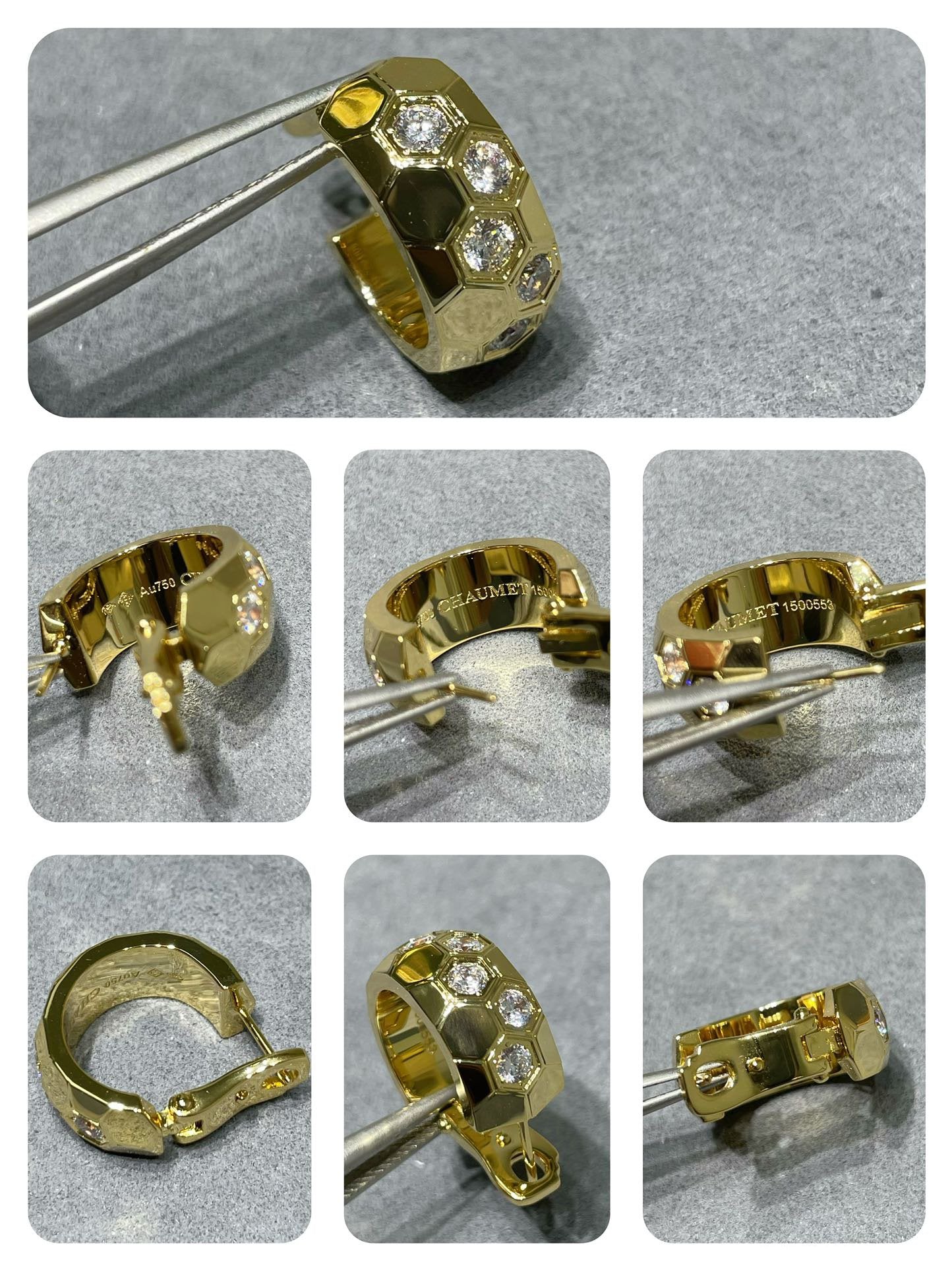 [Jewelicorn]BEE LOVE DIAMOND HOOP EARRINGS