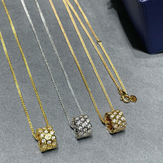 [Jewelicorn]BEE LOVE DIAMOND PAVED 3 ROW NECKLACE