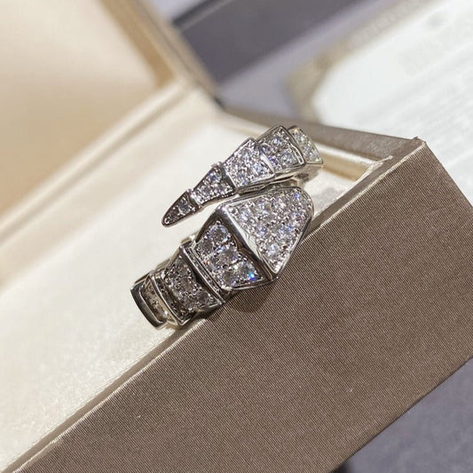 [Jewelicorn]SERPENTI LARGE RING SILVER DIAMOND PAVED