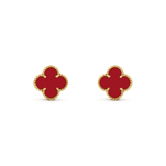 [Jewelicorn]CLOVER MINI 9.5MM CARNELIAN EARRINGS