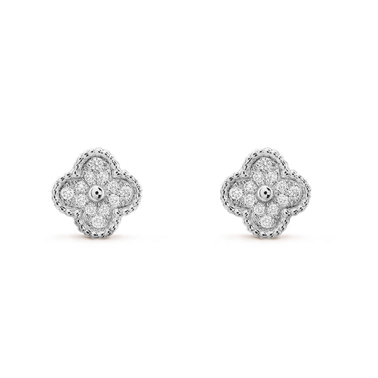 [Jewelicorn]CLOVER MINI DIAMOND STUD EARRINGS