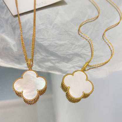[Jewelicorn]CLOVER 25MM MOP LARGE PENDANT NECKLACE