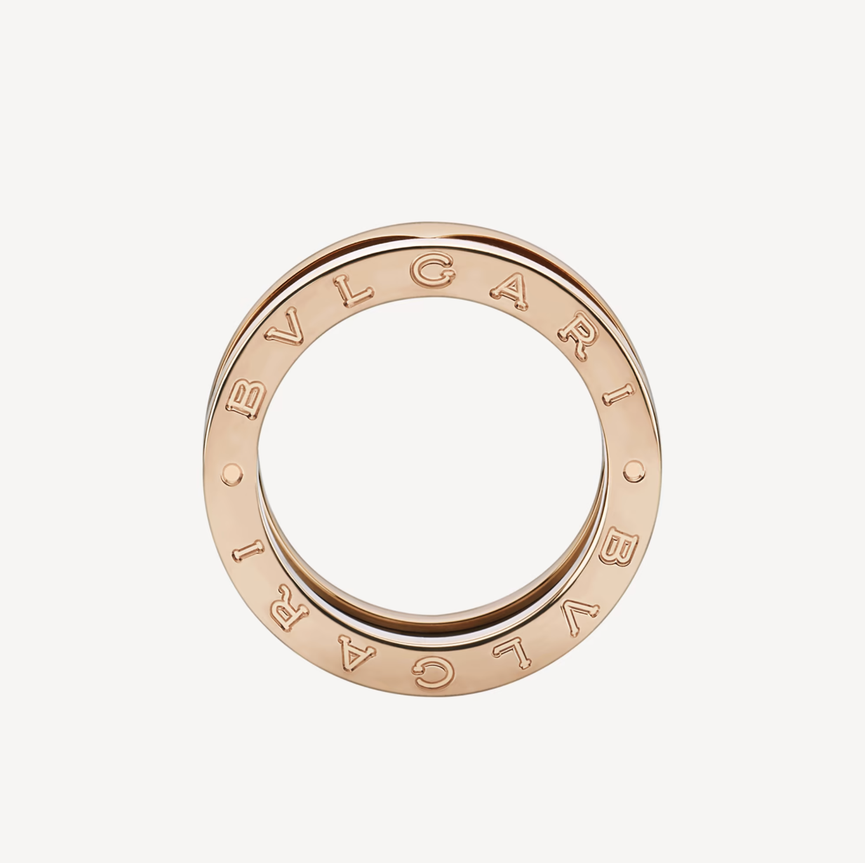 [Jewelicorn]ZERO 1 TWO-BAND LOOPS AND BLACK CERAMIC PINK GOLD RING