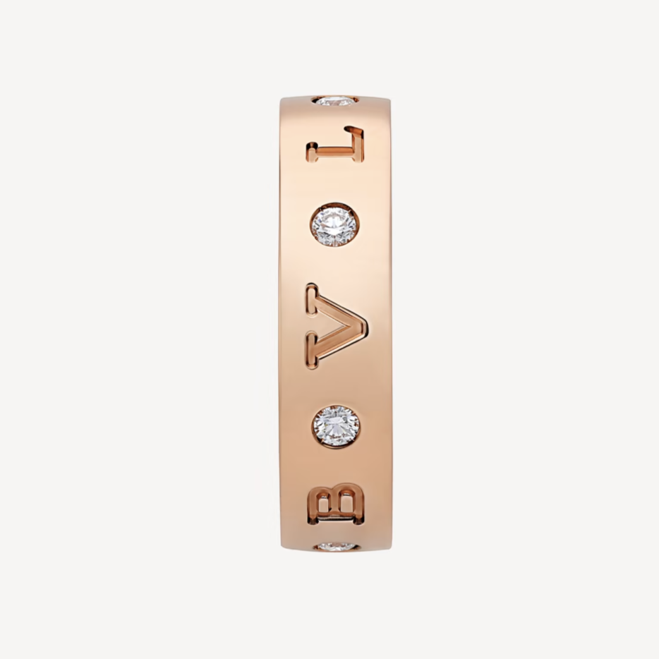 [Jewelicorn]ZERO 1 ESSENTIAL PINK GOLD BAND WITH DIAMONDS RING
