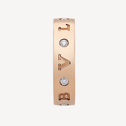 [Jewelicorn]ZERO 1 ESSENTIAL PINK GOLD BAND WITH DIAMONDS RING