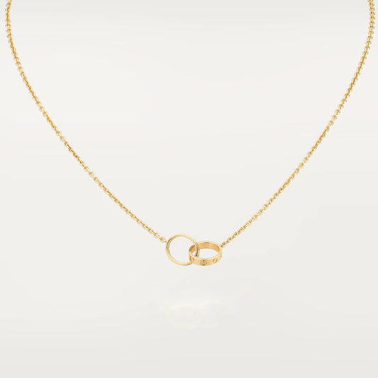 [Jewelicorn]LOVE NECKLACE DOUBLE RING GOLD