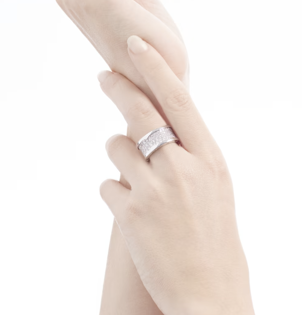 [Jewelicorn]ZERO 1 WITH PAVED DIAMONDS ON THE SPIRAL RING