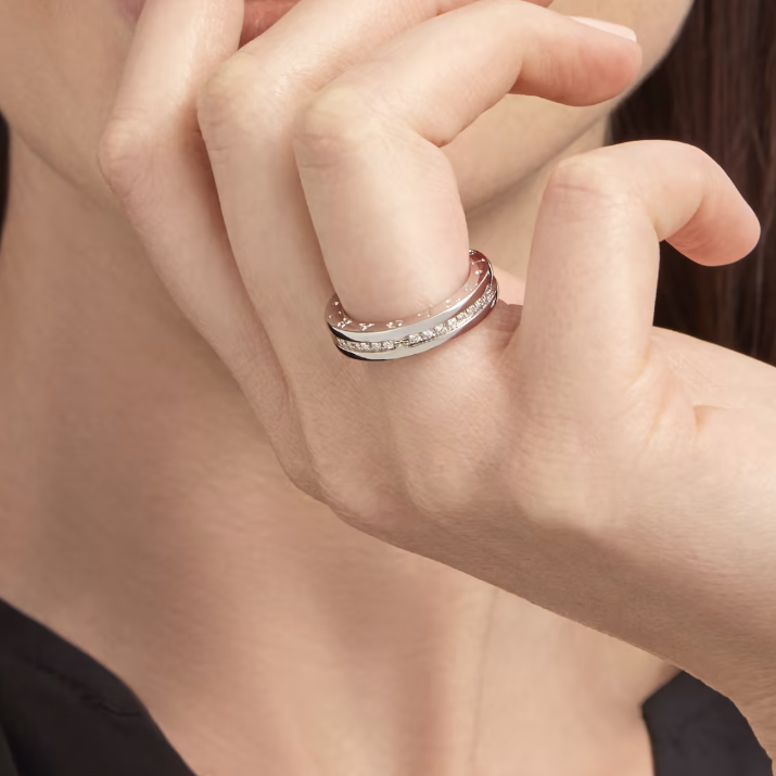 [Jewelicorn]ZERO 1 ONE-BAND PAVED DIAMONDS ON THE SPIRAL RING