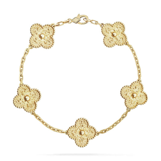 [Jewelicorn]CLOVER 5 MOTIFS BRONZING BRACELET