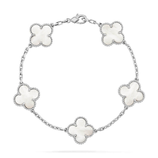 [Jewelicorn]CLOVER SILVER MOP 5 MOTIF BRACELET